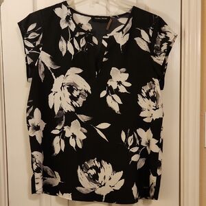 Ivanka Trump Black And White Floral Blouse